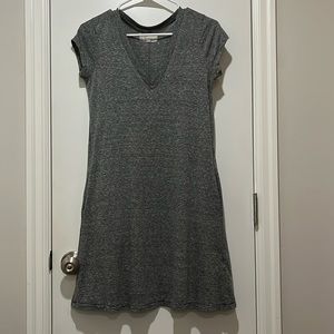 CURRENT ELLIOTT Heather Gray V-neck Tee Dress